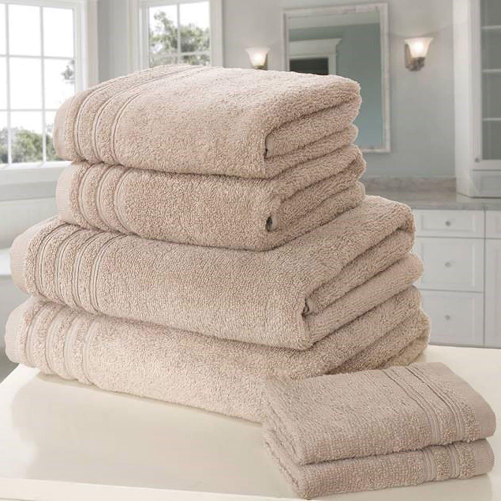 100% Combed Cotton Super Soft Absorbent 6 Piece Bathroom Towel Bale Set