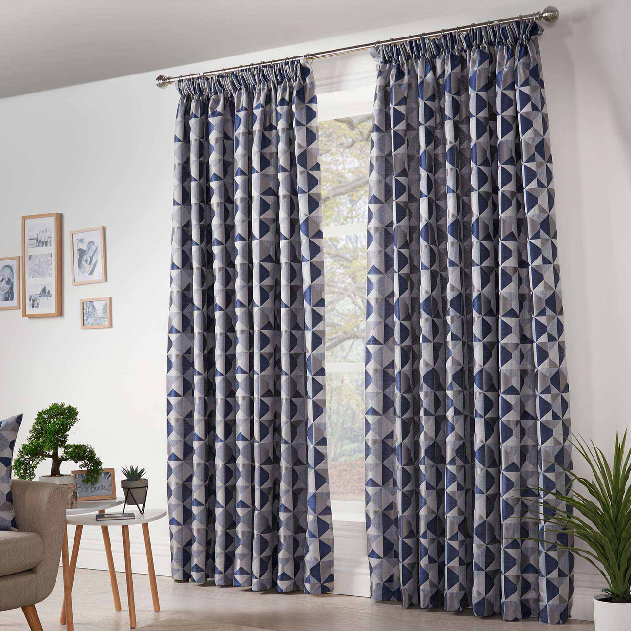 Blue Ready Made Curtains - Ideal