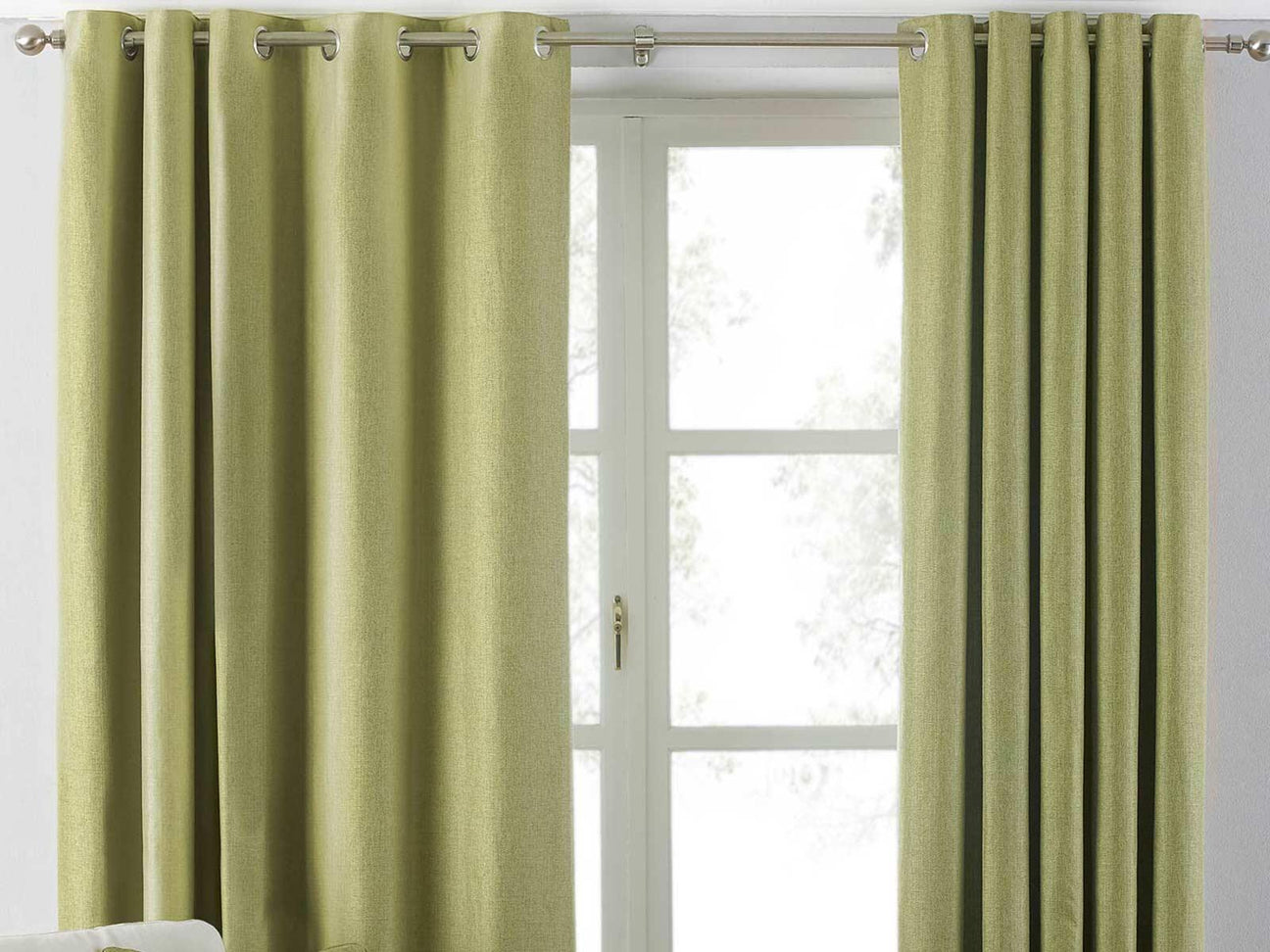 Green Ready Made Curtains - Ideal