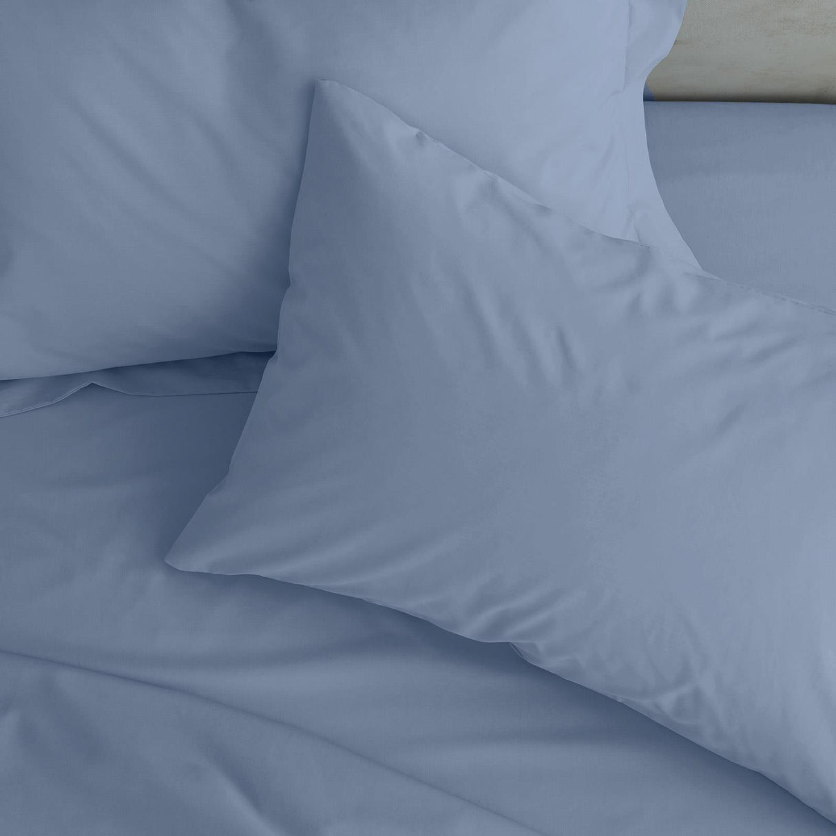 Easy-Iron Percale Pillowcase Pair Lansfield Blue