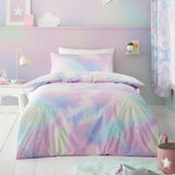 Ombre Stars Duvet Cover Set White