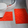 2 Piece Bath Mat Pedestal Set Diamond 100% Cotton Bath Toilet Bathroom Mats