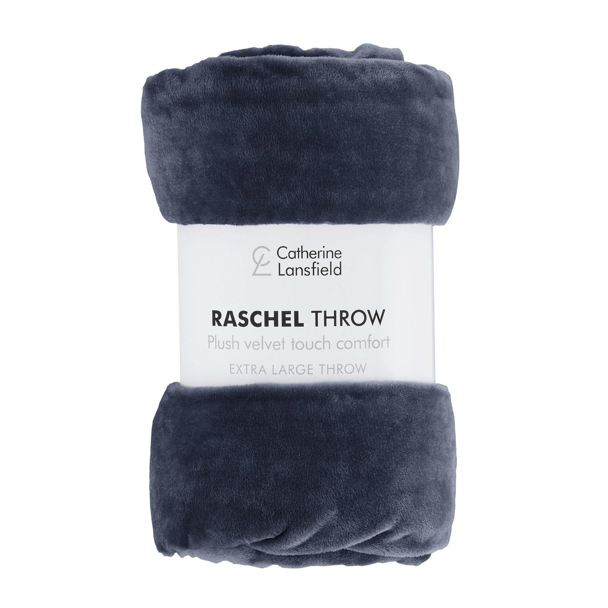 Raschel Velvet Touch Throw Lansfield Navy