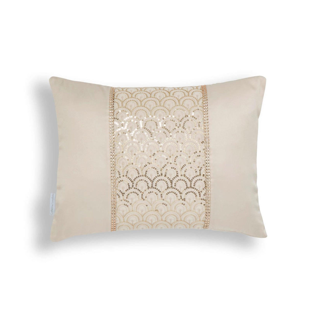 Deco Sequin Cushion Champagne