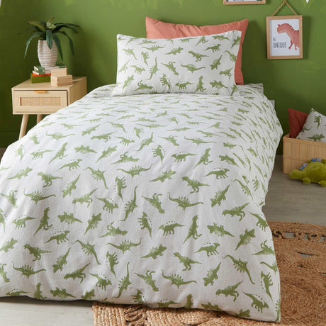 Dino Brushed Duvet Cover Set