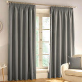 Harvard Blackout Tape Top Curtains Grey 46" x 54"