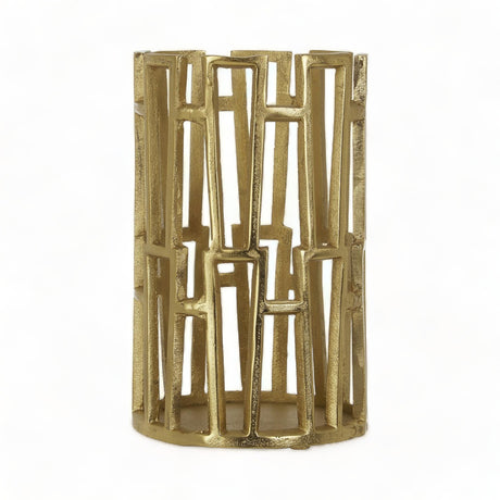 Tarbet Warm Metallic Cutout Candle Holder