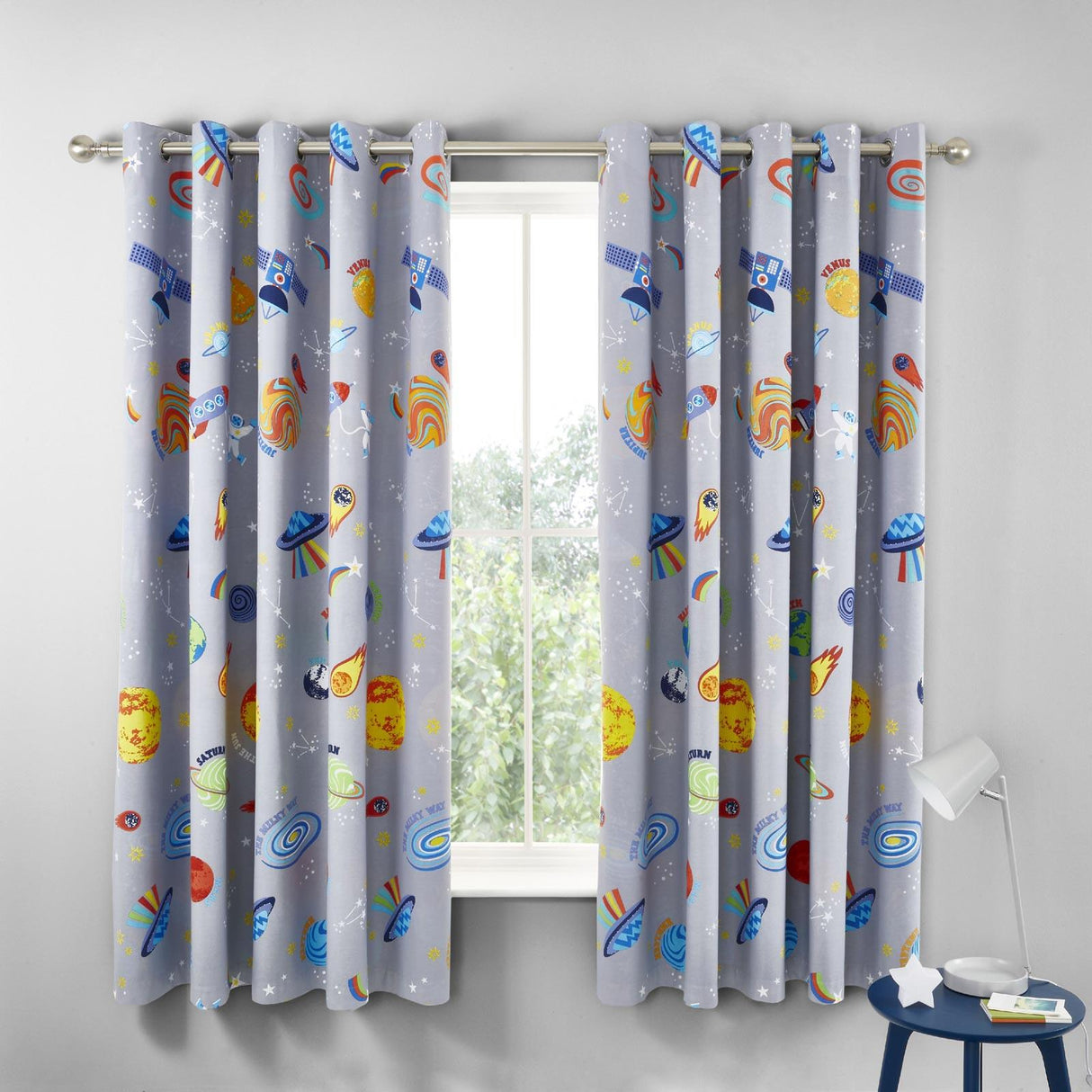 Lost In Space Eyelet Curtains