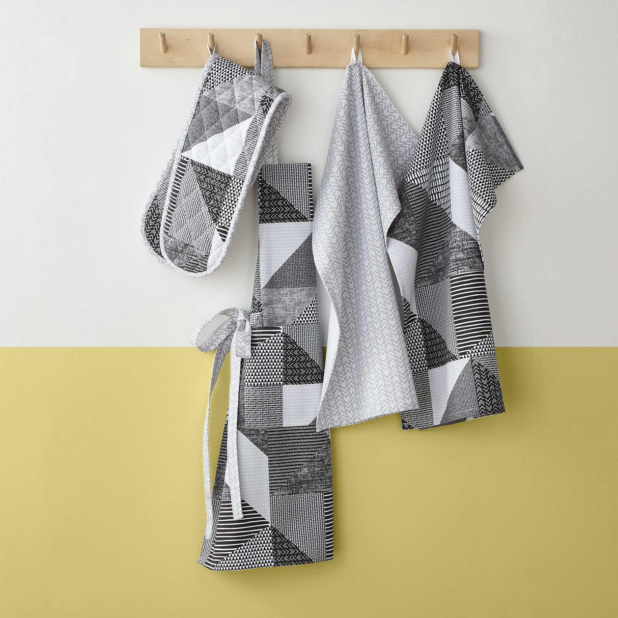 Larsson Geo Tea Towel 2 Pack Grey