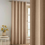 Savoy Chenille Blackout Eyelet Door Curtain Sand