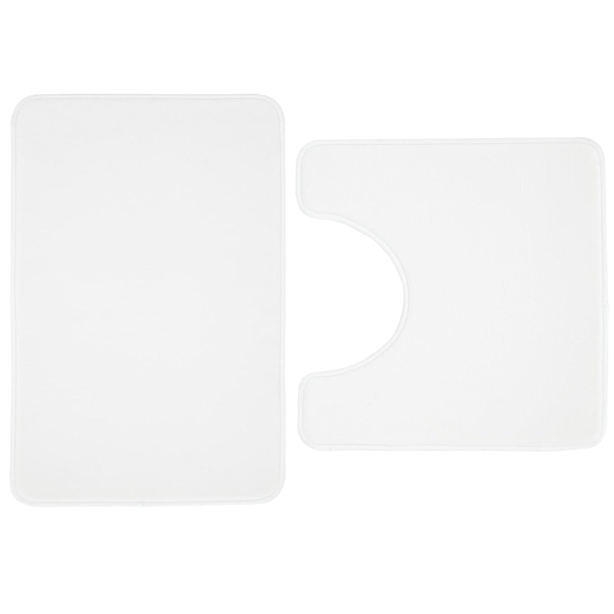 Anti-Bacterial Memory Foam Bath Set White