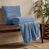 Cosy Ribbed Cushion Lansfield Blue