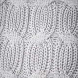 Chunky Marl Knit Cushion Silver