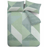 Larsson Geo Duvet Cover Set Green