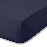 Brushed Cotton Flannelette Fitted Sheet Navy