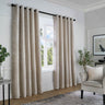 Textured Chenille Lined Eyelet Curtains