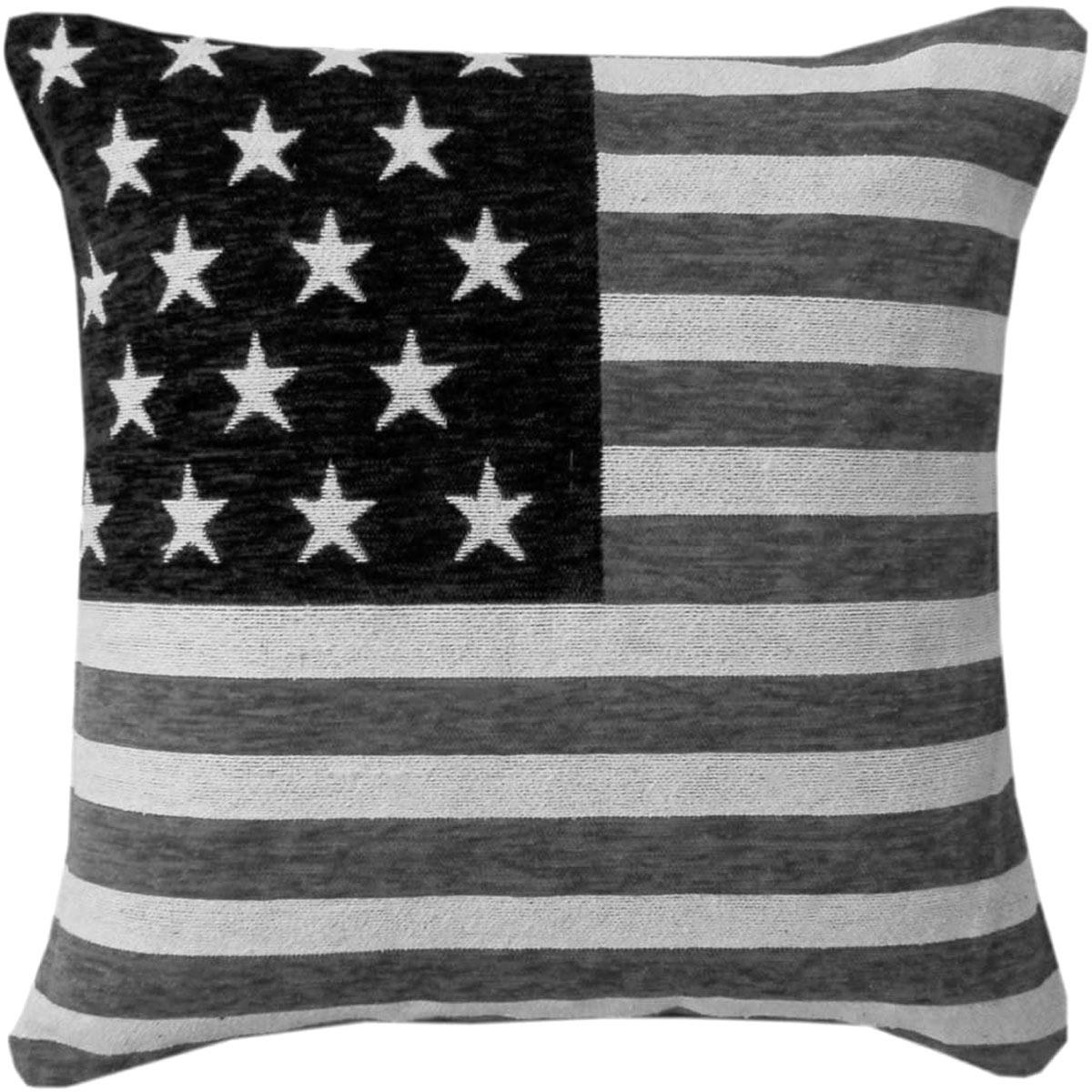 American Flag Chenille Cushion Cover 18" x 18"