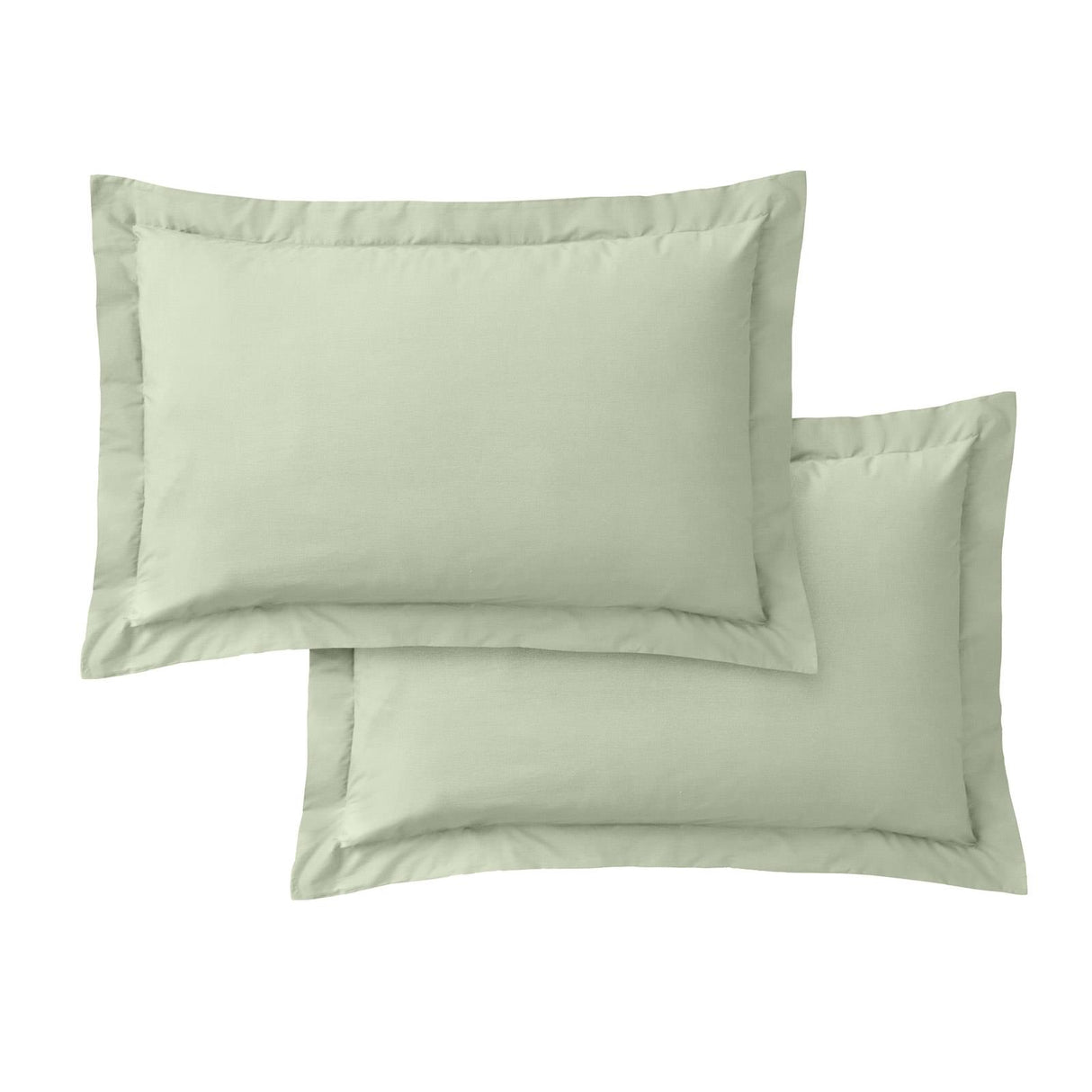 200TC Cotton Percale Oxford Pillowcases Sage