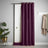 Velvet Chenille Eyelet Door Curtain Aubergine