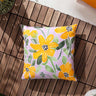 Flowers Outdoor Cushion Cover with Floral Design 17" x 17" (43cm x 43cm)