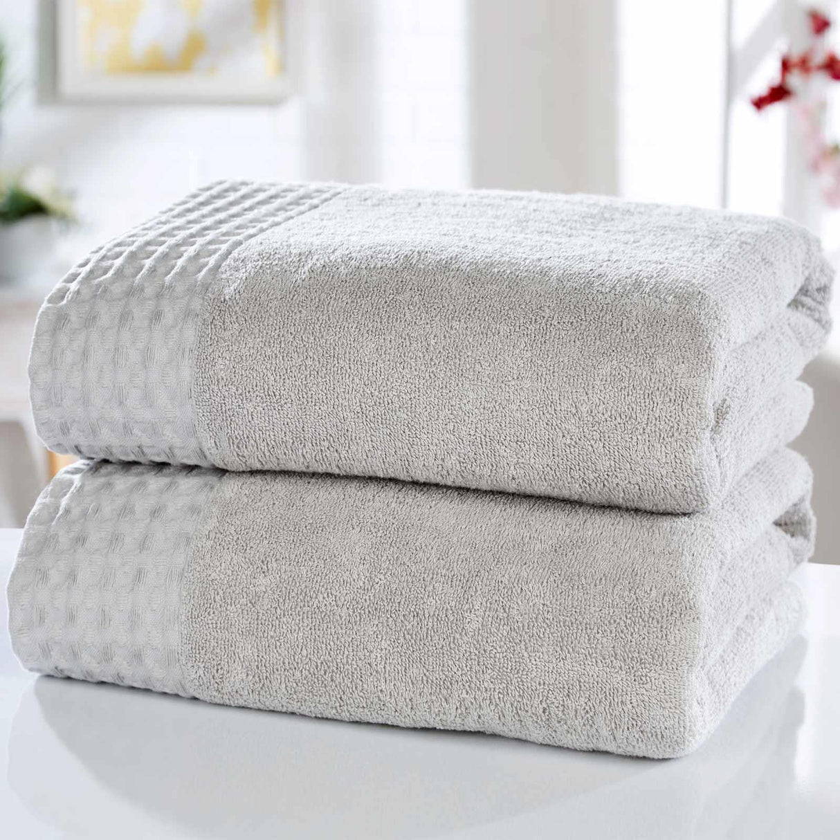 Retreat 2 Piece Towel Bale Silver 2 Bath Sheets