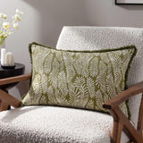 Frond Rectangular Cushion Olive