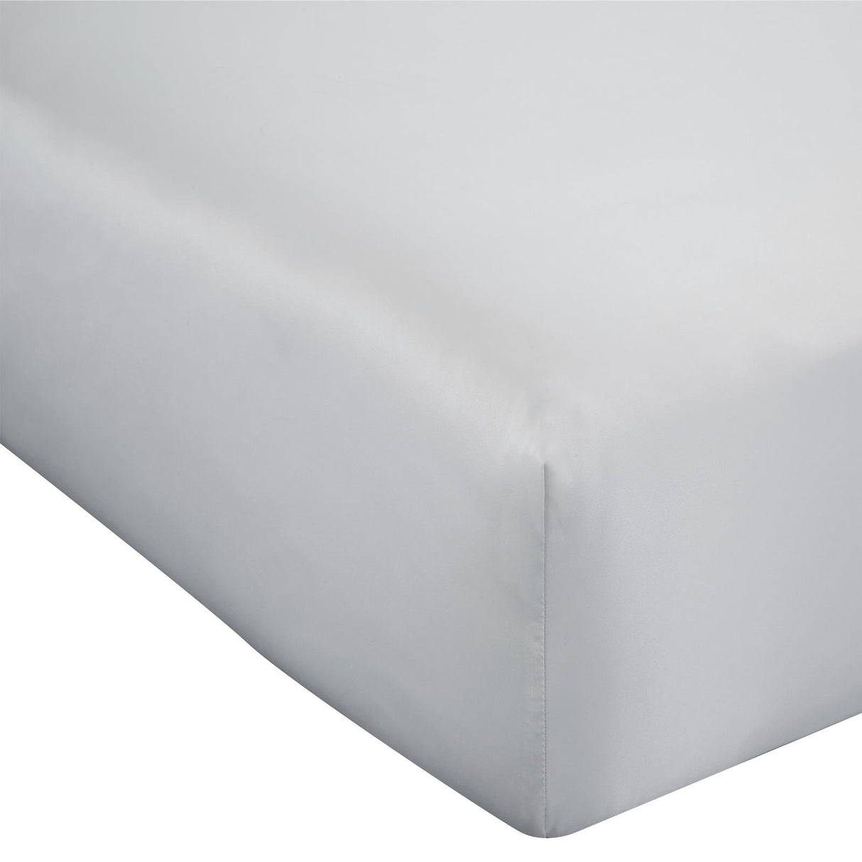 Silky Soft Satin Fitted Sheet Silver