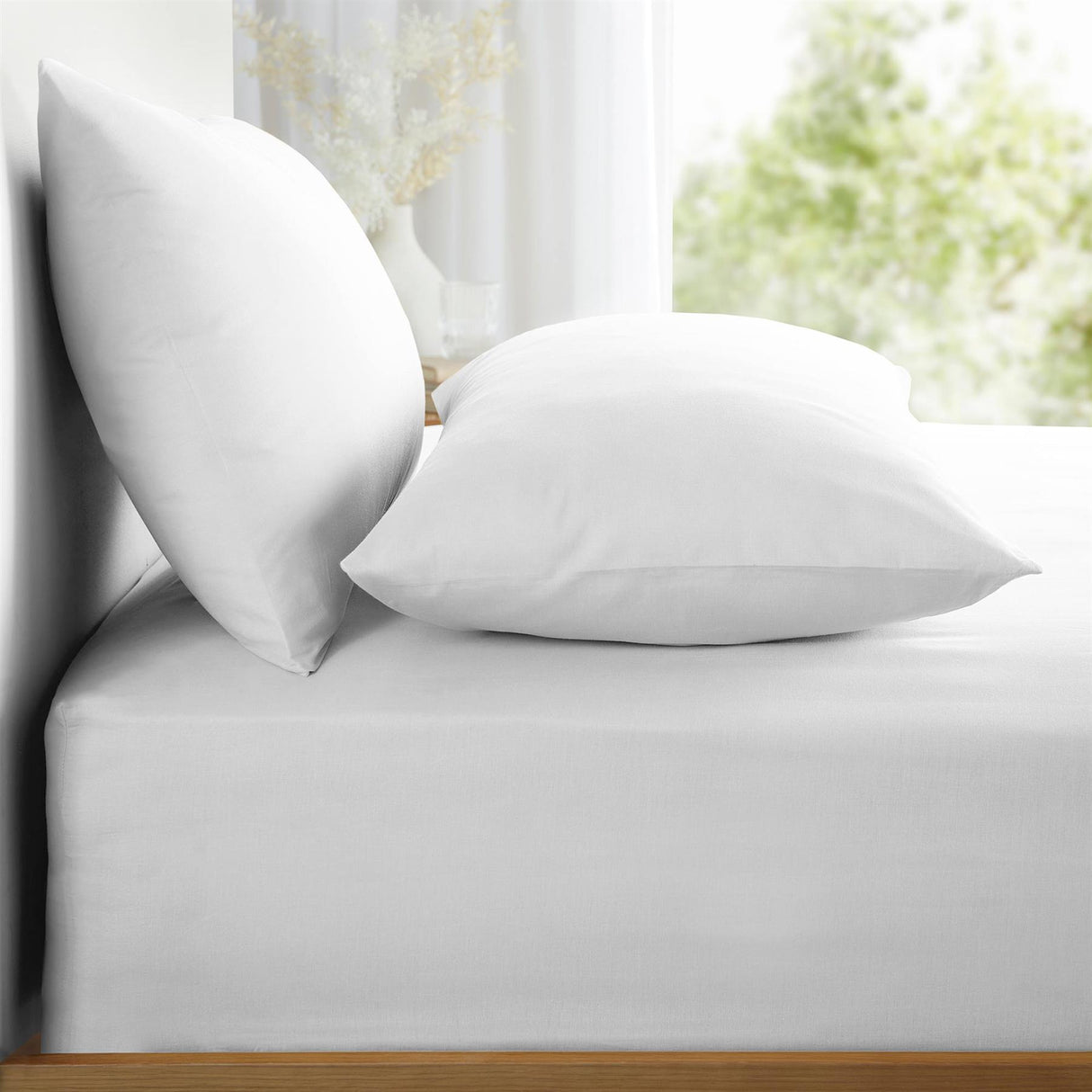 Pure Cotton Fitted Sheet White