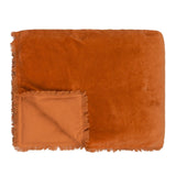 Jaye Cotton Velvet Filled Bedspread Rust