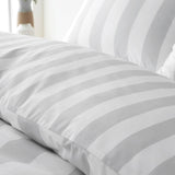 Cove Stripe Duvet Cover Set Silver