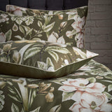 Lavish Floral Moss Cotton Sateen Pillowcase Pair