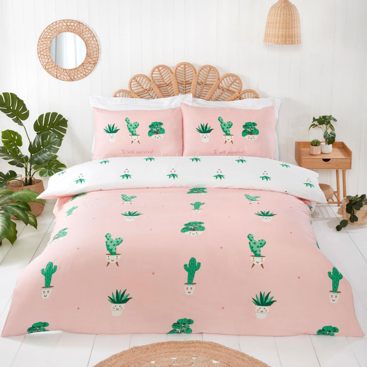 So Soft I Will Survive Pink Duvet Cover Set