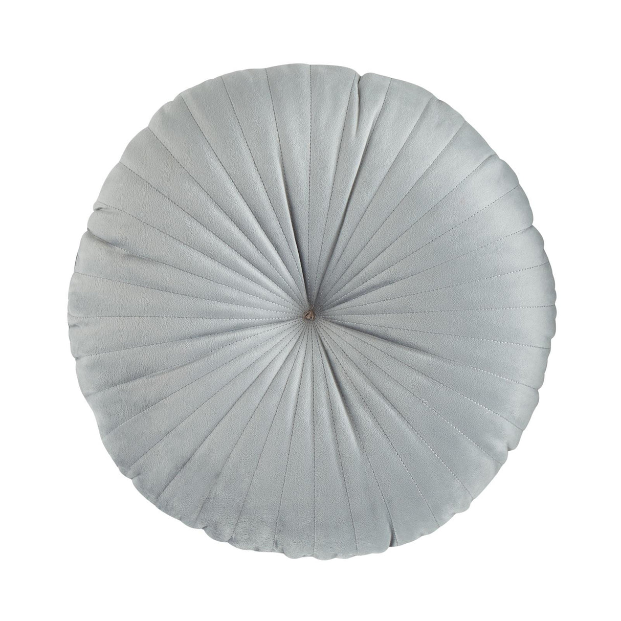 Pleated Round Cushion Grey