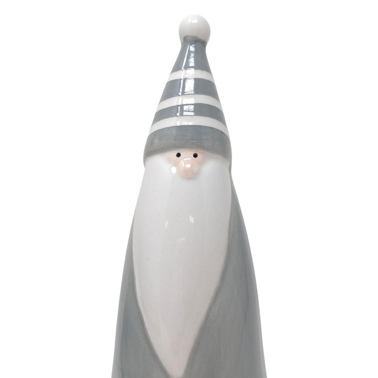 Grey Ceramic Santa Ornament