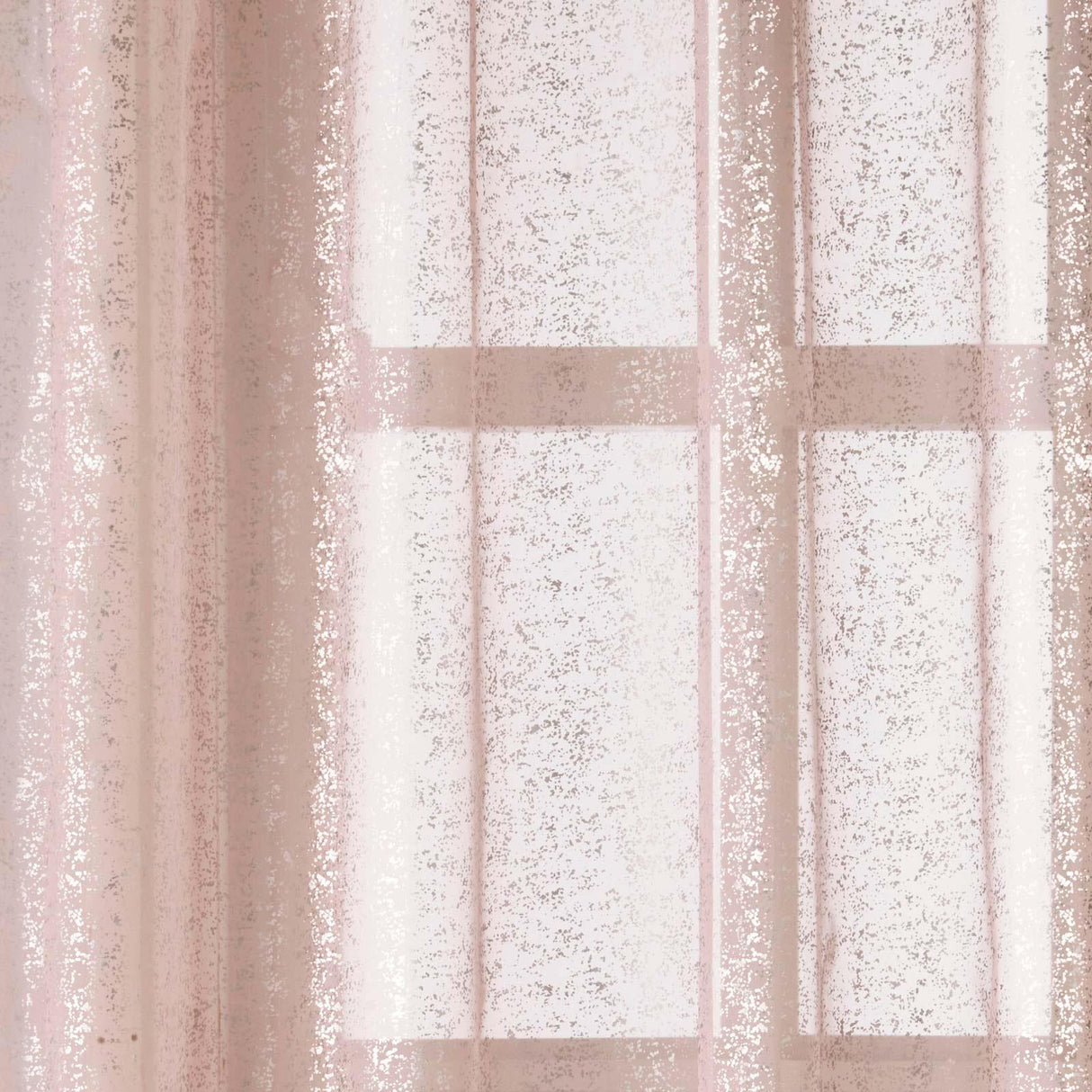 Pandora Metallic Voile Panel Blush 55" x 48"