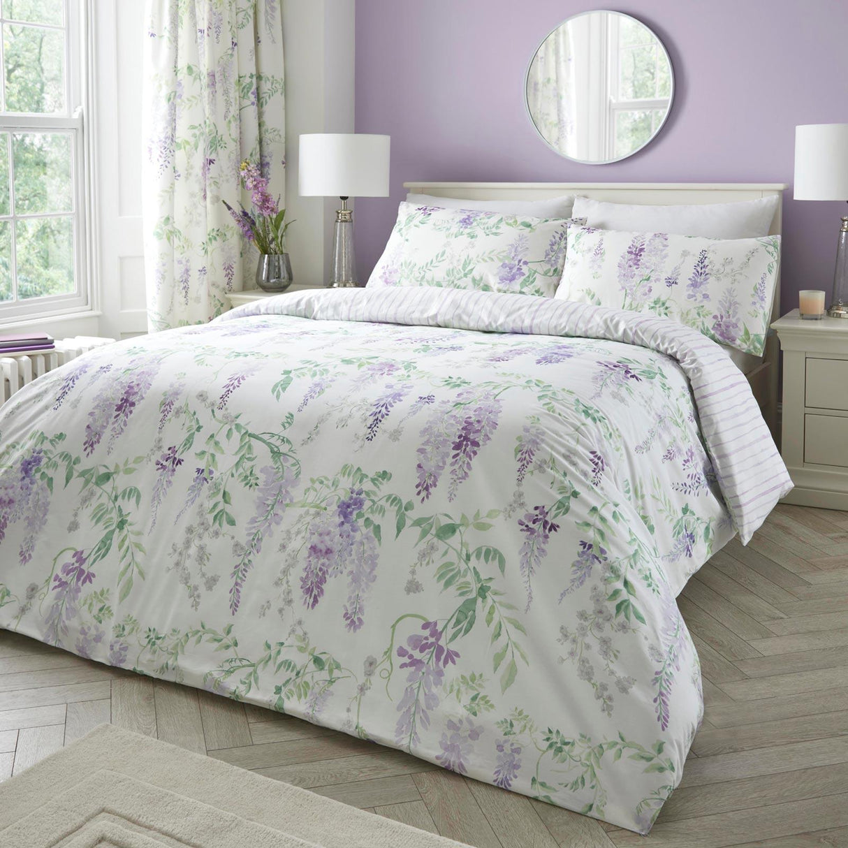 Wisteria Duvet Cover Set Lilac