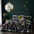 Midnight Bee Floral Velvet Duvet Cover Set