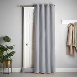 Velvet Chenille Eyelet Door Curtain Silver