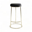 Gold Finish Black Velvet Bar Stool