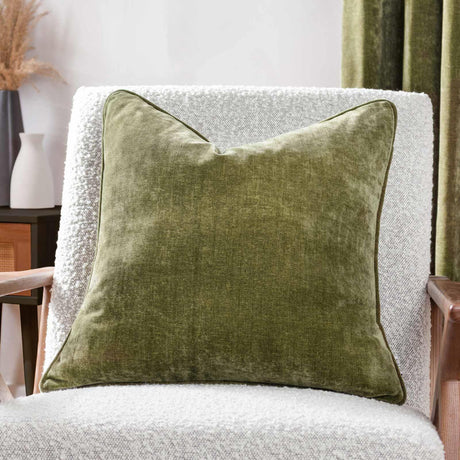 Yard Heavy Chenille Cushion Cover Olive 50cm x 50cm (20"x20")