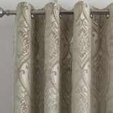 Chateau Jacquard Eyelet Curtains Natural