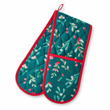 Christmas Holly & Mistletoe Double Oven Glove