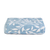 Sandringham Jacquard Leaf Towel Blue