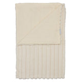 Cosy Ribbed Faux Fur Throw Cream