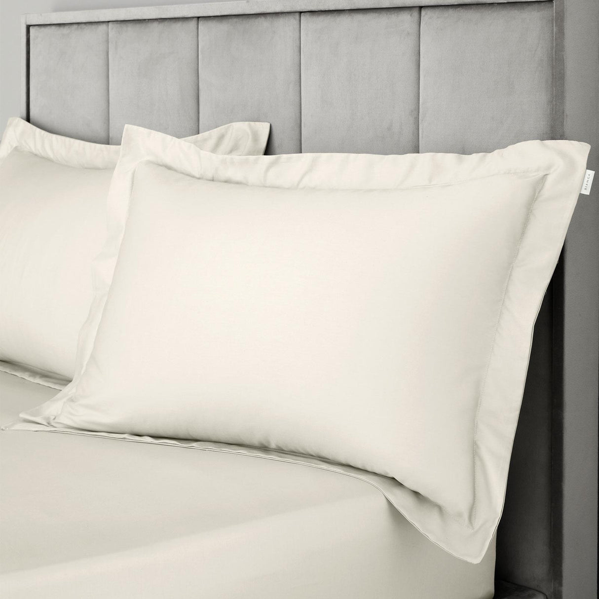 400TC Cotton Sateen Oxford Pillowcases Oyster