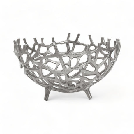 Montrose Coral Aluminium Silver Large Bowl