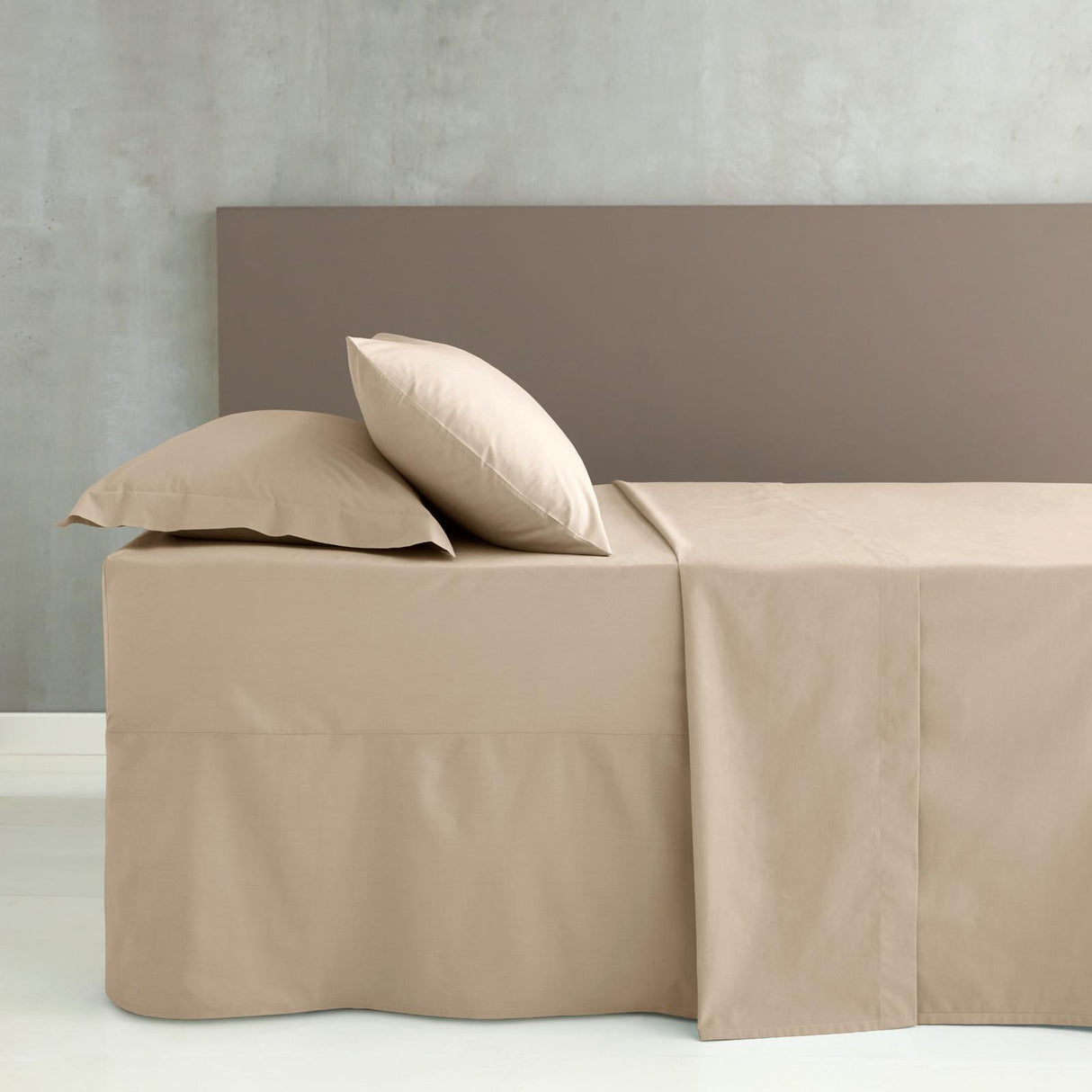 Easy-Iron Percale Pillowcase Pair Natural