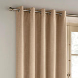 Savoy Chenille Blackout Eyelet Door Curtain Sand