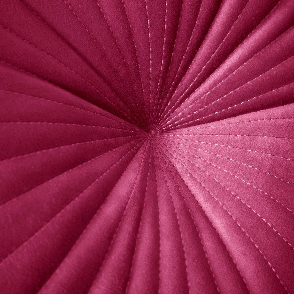 Pleated Round Cushion Hot Pink