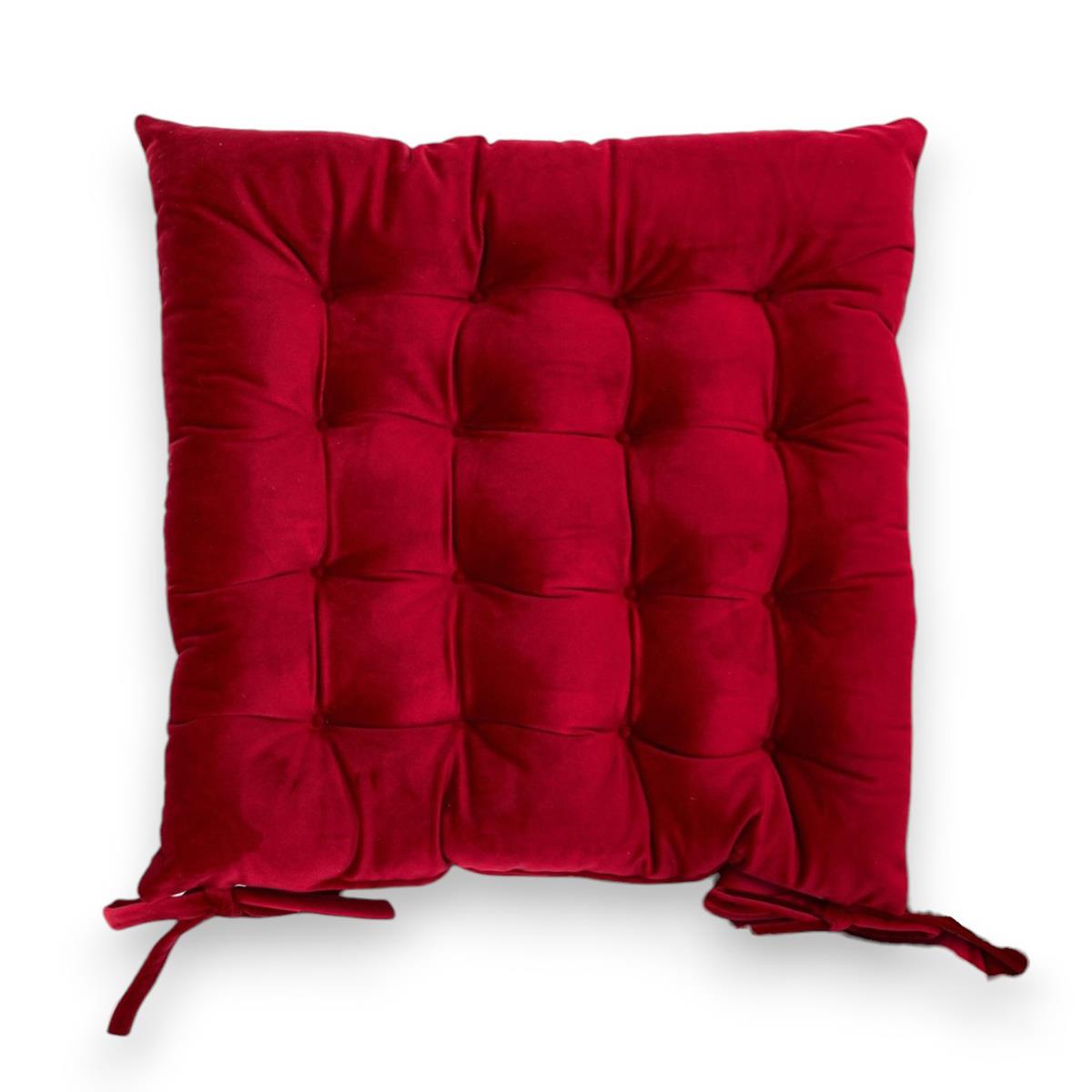 Holland Velvet Seat Pad Red